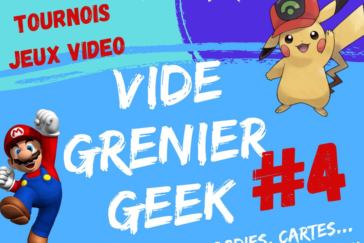 Affiche Vide Grenier Geek 2024 de l'association Gaming Event