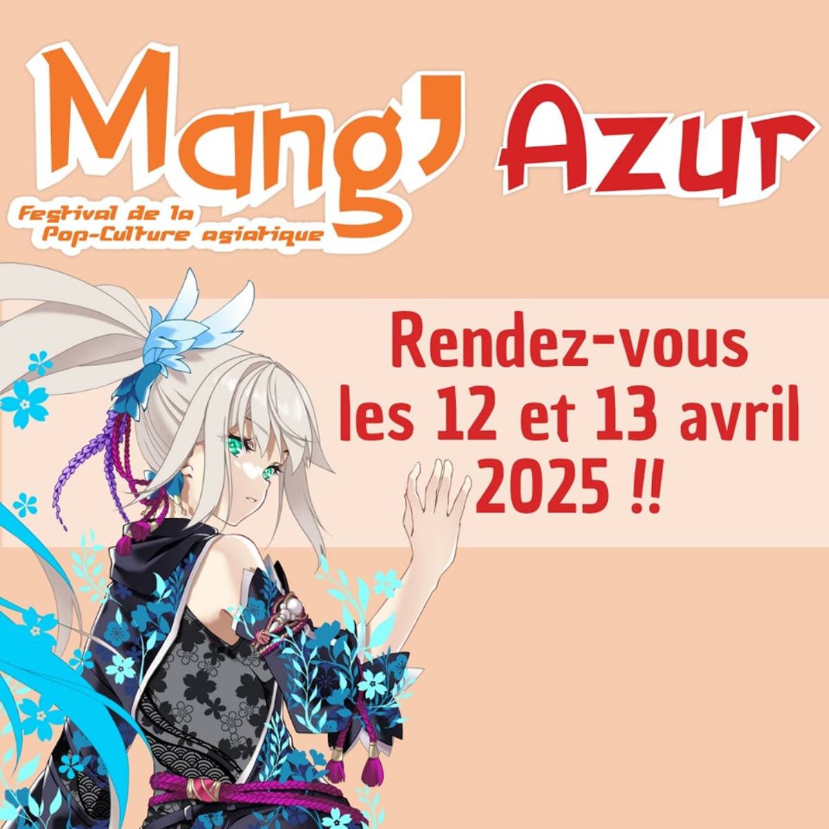 Affiche Mang'Azur 2025 - 18ème édition du salon de la culture Japonaise