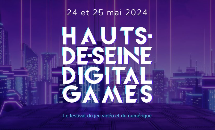 Affiche Festival Hauts-de-Seine Digital Games 2024